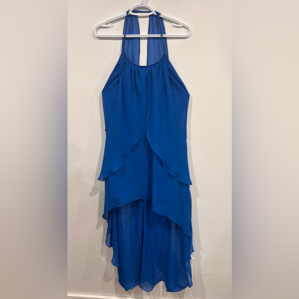 Cache High Low Blue Dress